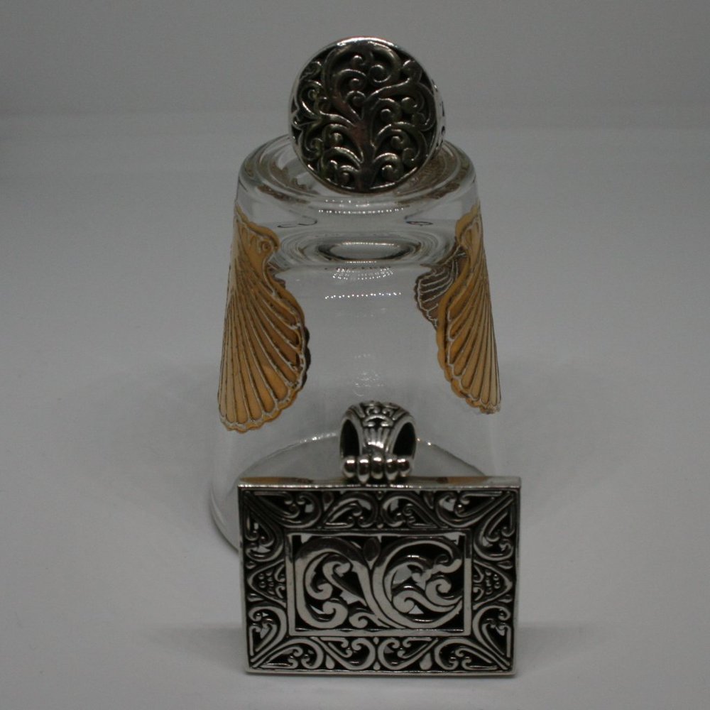 STERLING SILVER BALI SCROLL PENDANT & RING - Picture 13 of 13